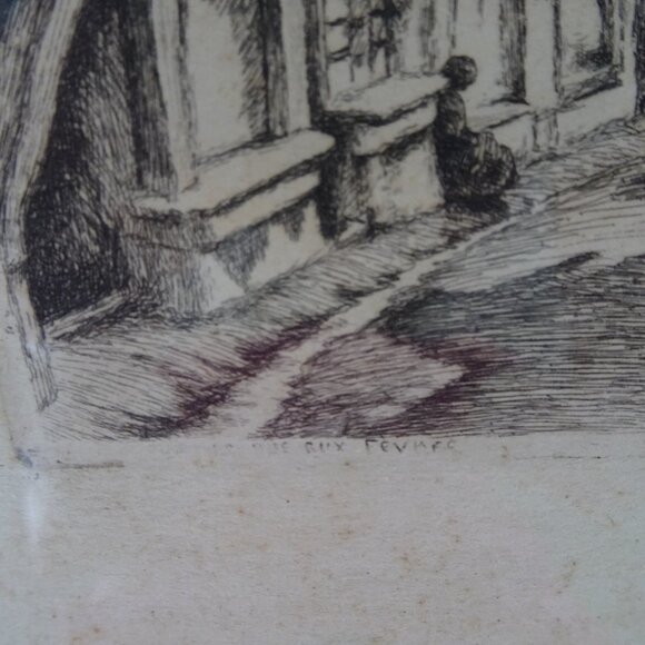 Emile LEROI (1887-1944) Engraving France Pencil Signed Lisieux La Rue Aux Fevres - Picture 10 of 16